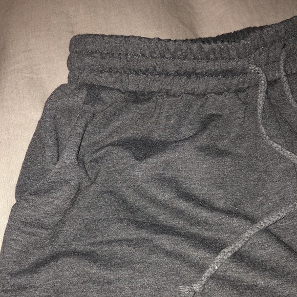 3/$15 Long Dark Gray Drawstring Sweatshorts with Pockets and Elastic Waistband - Picture 2 of 2